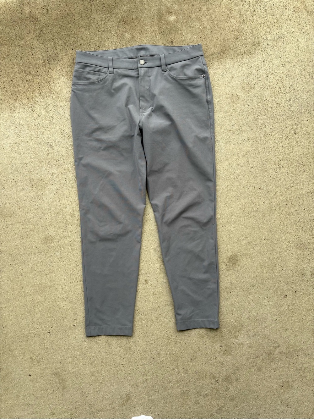 Lululemon Men's ABC Tech Pants Silver Grey Stretch 34x29